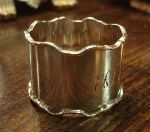 birmingham 1959 solid silver napkin ring made by famous maker elkington