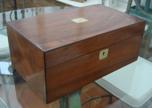 19th century lovely walnut writing slope with fitted interior and leather writing surface