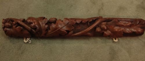 wonderful 19th century carved pitch pine wood carving