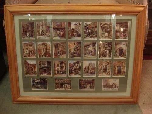 issued in 1930 a complete framed and mounted set of player's cigarette cards entitled portals of the past