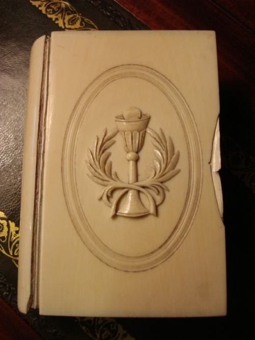 1873 made in rouen france a carved ivory bound paroissien or prayer book