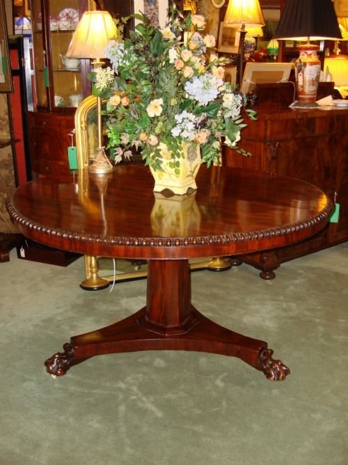 very nice quality william iv period mahogany circular dining or centre table