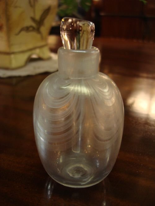 wallace and sanders signed white trailed range scent bottle