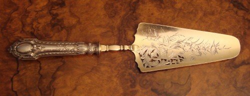 turn of the 19th20th centuries french solid silver handled beautiful cake slice with an interesting provenance
