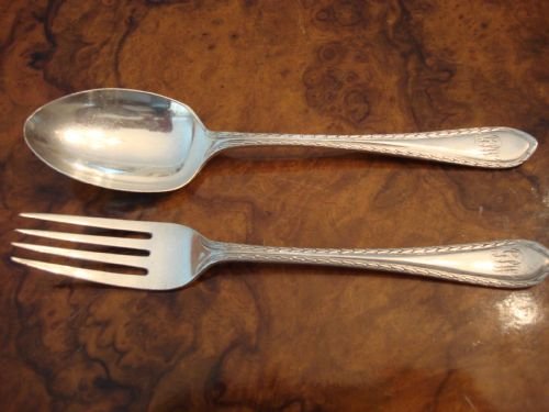 sheffield 1916 and 1921 solid silver childs or christening set