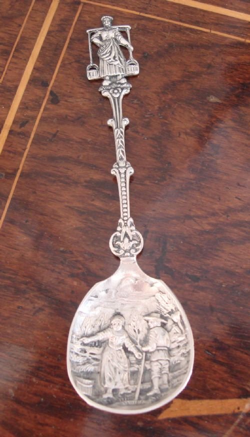 late 19th century dutch silver plate spoon