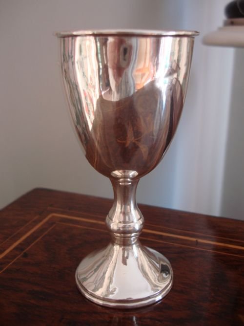 london 1949 sterling silver kiddush cup or silver goblet