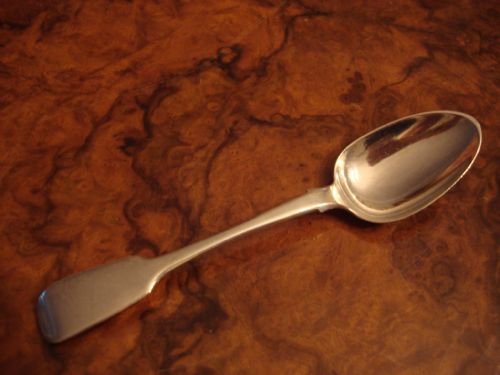 dublin 1872 irish hallmarked solid silver fiddle pattern rattail bowled teaspoon made by john smyth