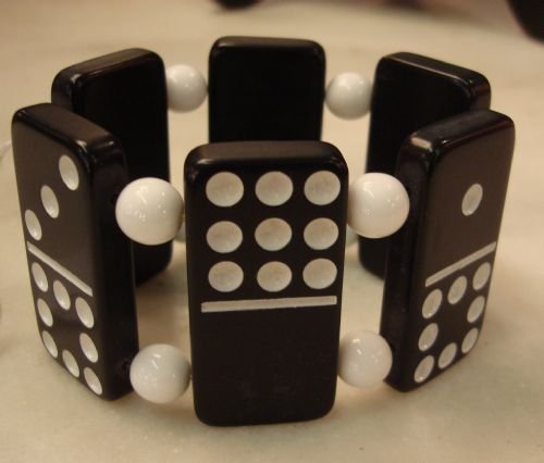 vintage domino tile bracelet