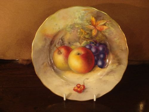 1924 royal worcester fruit plate signed h everett