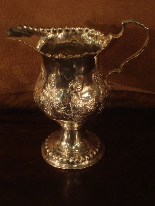 london 1772 solid silver george iii cream jug