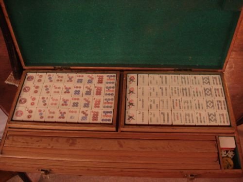 1930's jjaques and son complete cased mah jong set including racks