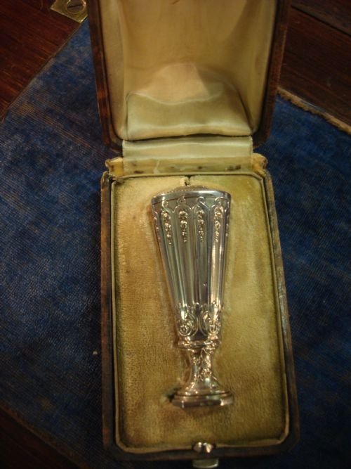c1838 french silver table seal in original case