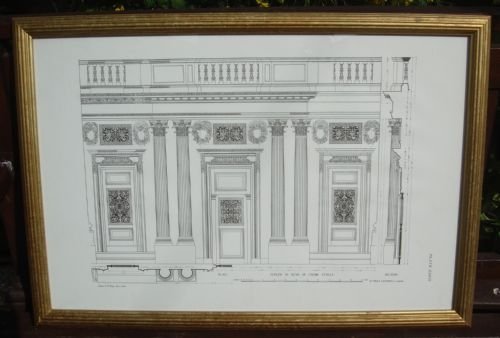 early 20th century framed engraving of st paul's cathedral by arthur f e poley