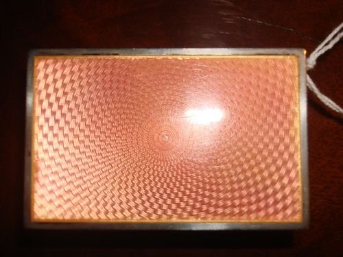 london 1932 art deco period solid silver and enamel very fine quality match box case by superior maker aspreys of london