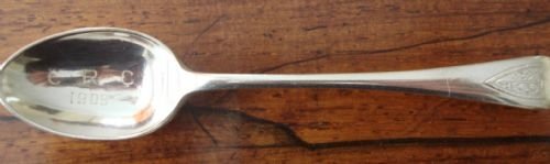 sheffield 1908 solid silver heavy spoon of shooting interest