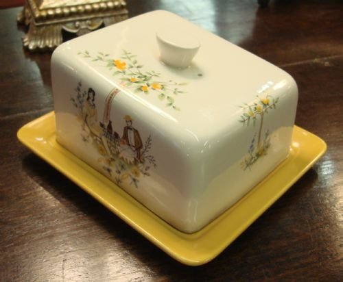 beswick two piece cheese or butter dish circa 1960 with impressed mark