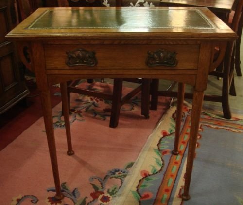 art nouveau period lovely solid oak combination games table and writing table
