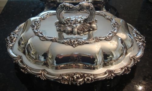 early victorian period beautiful old sheffield plate entree dish