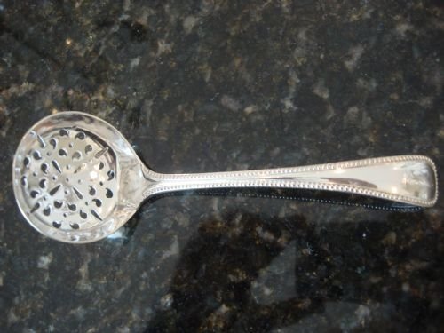 18661896 superior quality silver plate pierced sugar sifting spoon by thomas latham and ernest morton