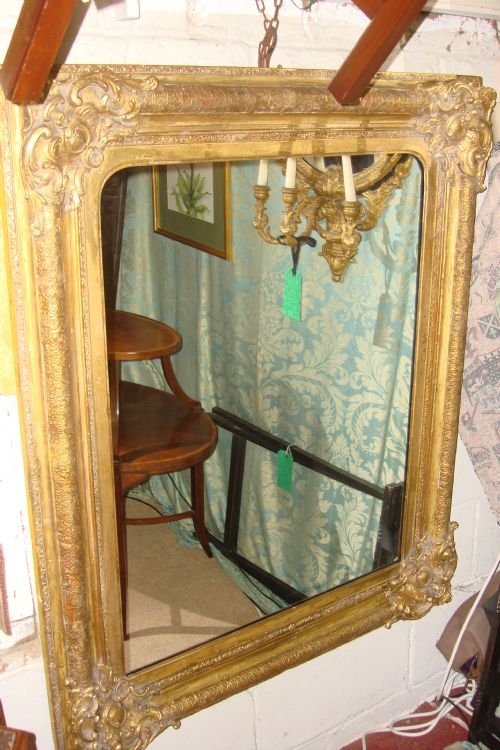 large 19th century victorian impressive gilt mirror with good proportions