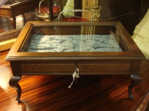 edwardian period stunning english mahogany very unusual table top minature bijouterie display box