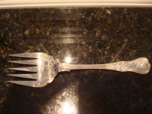 very good quality large silver plate serving fork