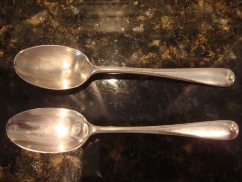 london 1917 pair of solid silver old english pattern coffee spoons by josiah williams and david landsborough fullerton