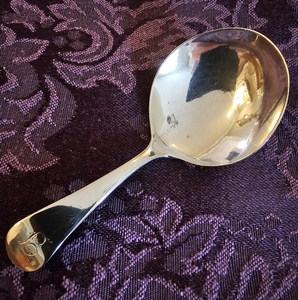 georgian period london 1801 solid silver tea caddy spoon by george wintle